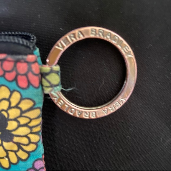 Vera Bradley Disney Parks Magical Bloom zip ID wallet with key ring. ID window. - Picture 6 of 10